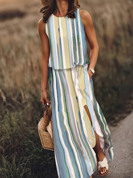 Casual Loose Striped Dress