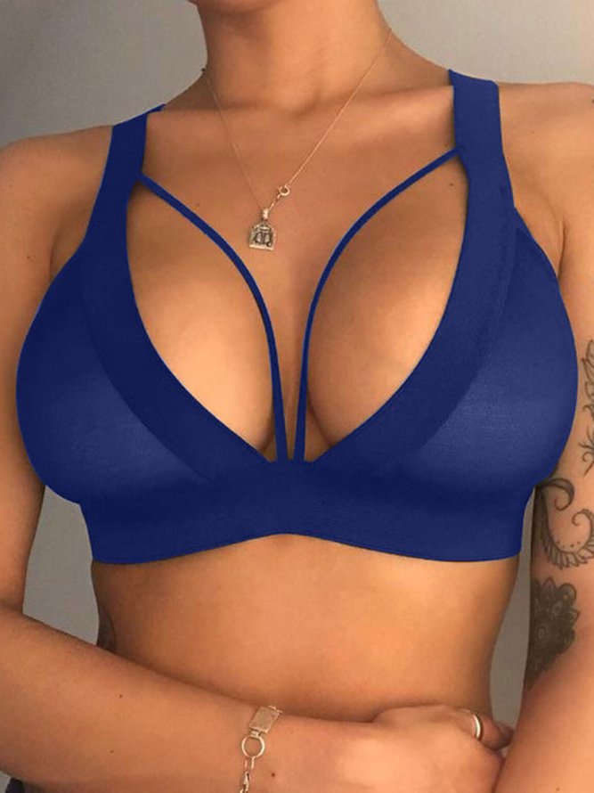 Valentine's Day Sheer Mesh Silk Stripe Sexy Bra