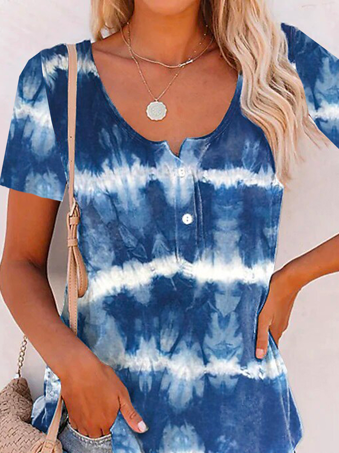 Casual Striped Loose Jersey T-Shirt