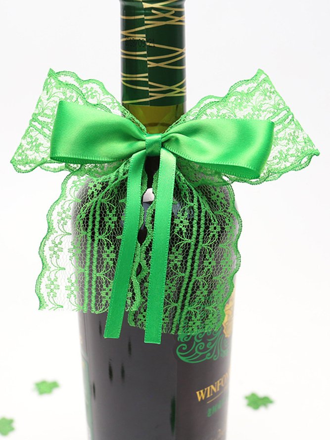St. Patrick's Day Green Wine Bottle Hat Decoration Irish Party Scene Setting Props
