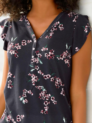 Casual Loose Floral Shirt