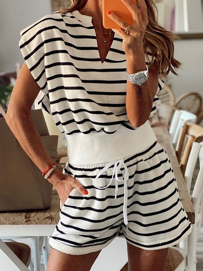 Drawstring Casual Two-Piece Set