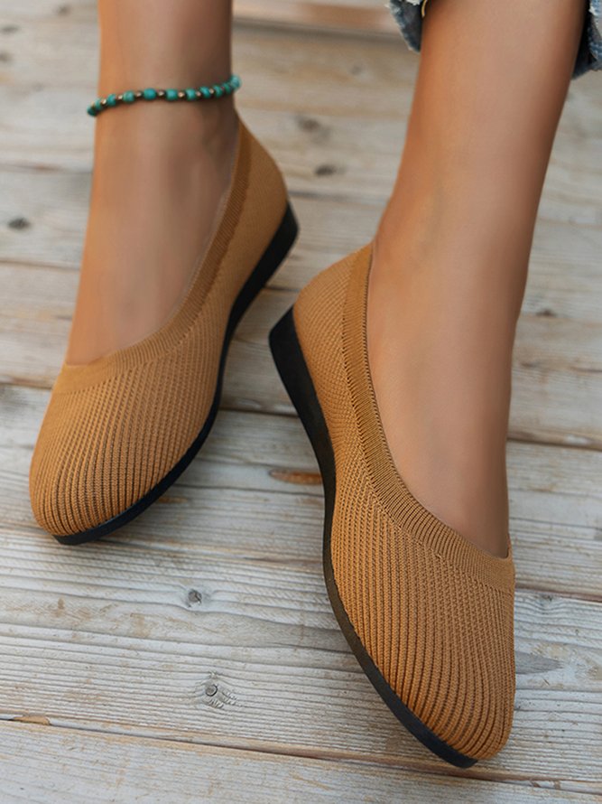 Women's Breathable Mesh Fabric Casual Flat Shallow Shoes
