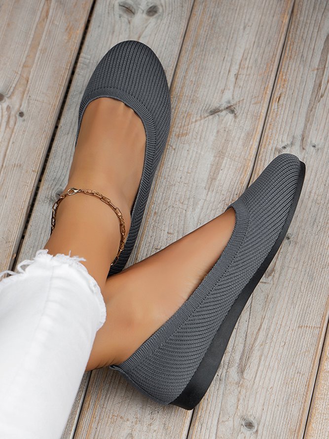 Women's Breathable Mesh Fabric Casual Flat Shallow Shoes