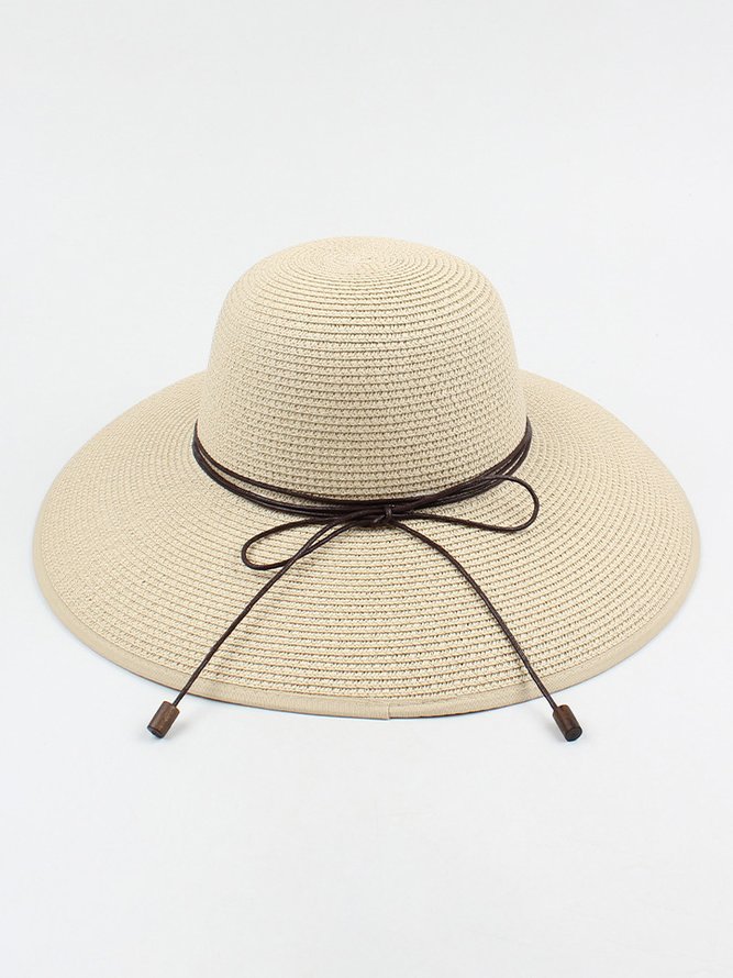 Spring Summer Sunscreen Straw Hat Ladies Leisure Beach Vacation Accessories