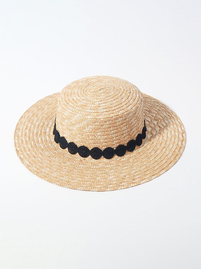 Lace Trim Straw Hat Ladies Sun Protection Sun Hat Vacation Beach Accessories