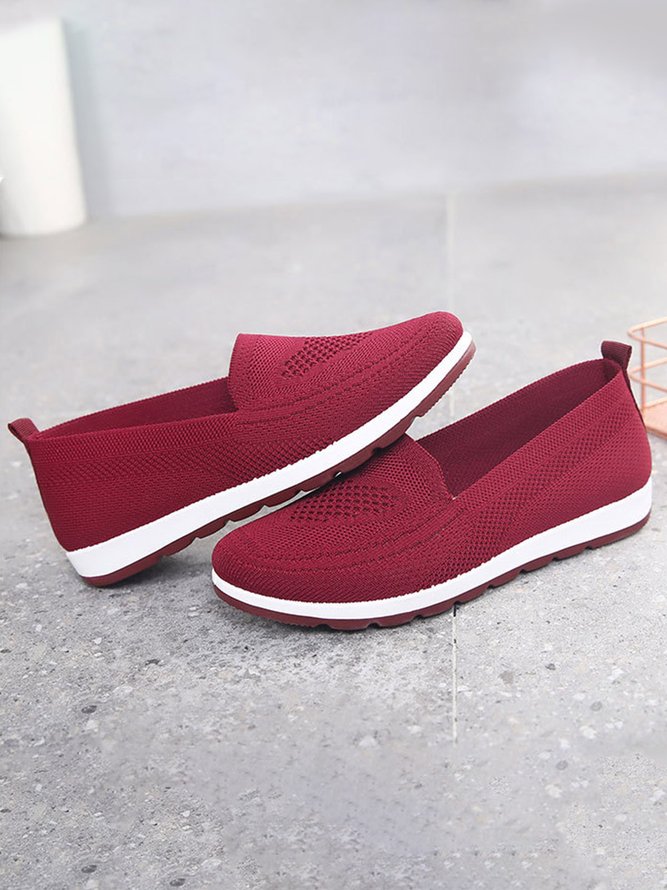 Soft Comfortable Lightweight Flyknit Slip-On Sneakers
