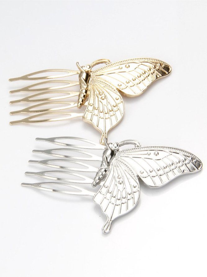 3D Butterfly Metal Hair Accessories Hair Row Party Wedding Daily Match
