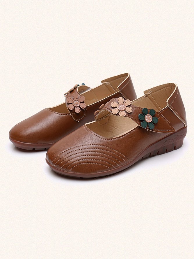 Vintage Floral Soft and Comfortable Mary Jane Shoes