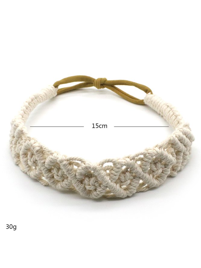 Handwoven Cotton Rope Headband Bohemian Casual Hair Accessories
