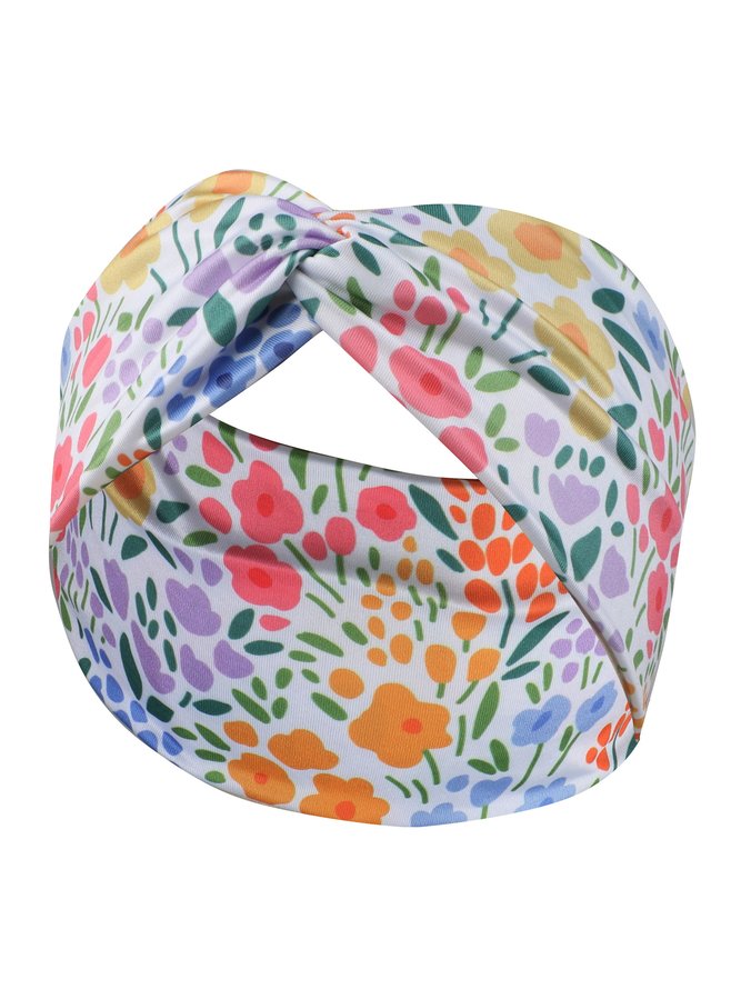 Casual Stretch Sports Flower Pattern Headband Women Yoga Hair Accessories