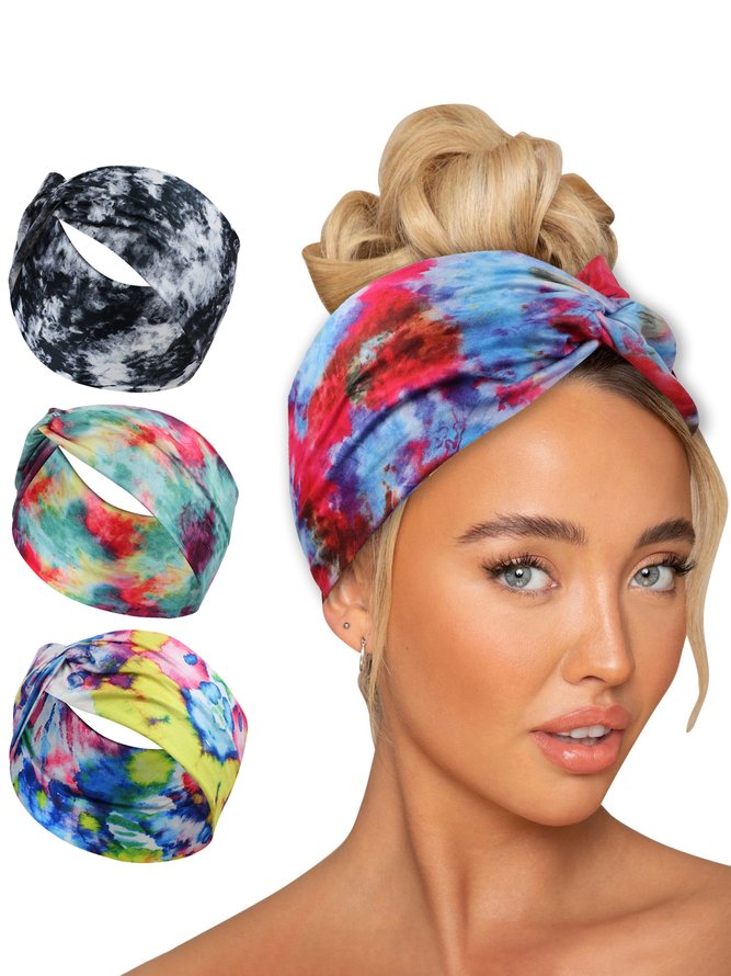 Casual Gradient Elastic Sports Headband Female Daily Home Yoga Hair Accessories