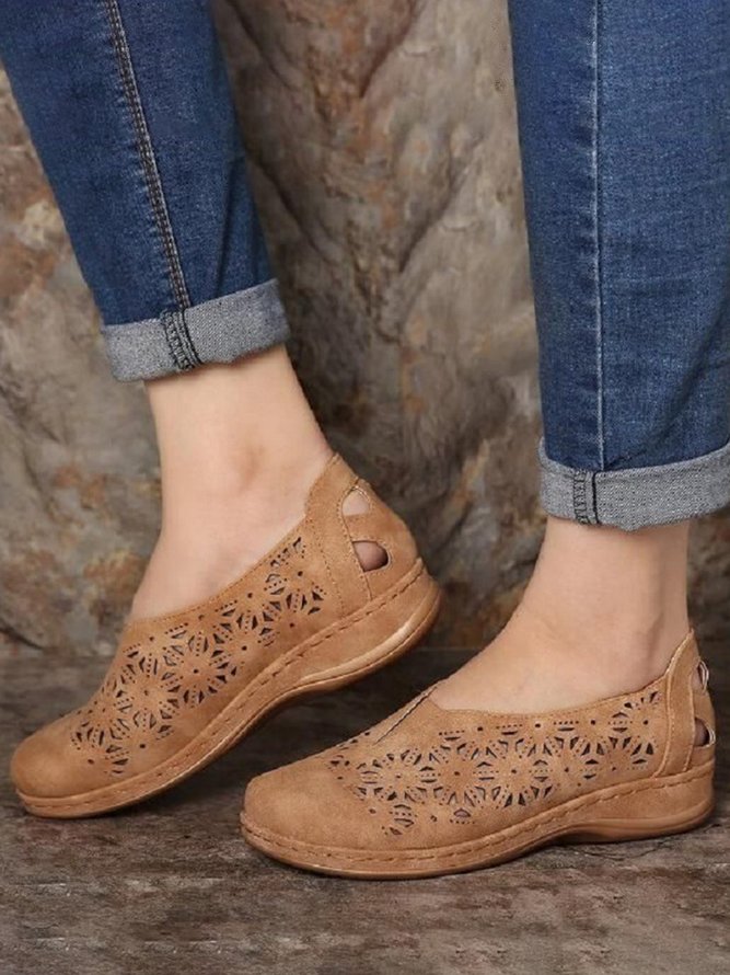 Retro Hollow Casual Shoes