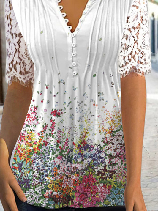 Floral Others Printing Casual Shirt