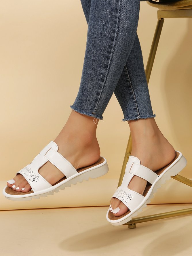 Casual Plain Non-Slip Slide Sandals