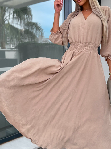 Loose V Neck Casual Dress