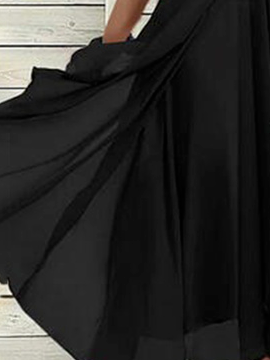 Plus Size Lace V Neck Loose Elegant Dress