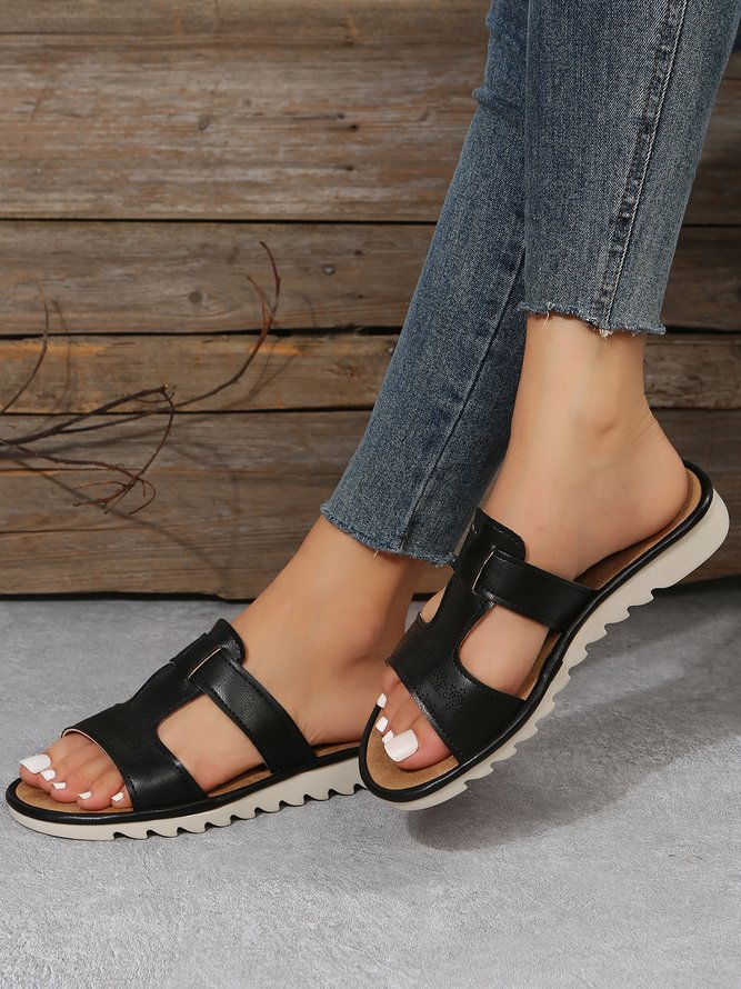 Casual Plain Non-Slip Slide Sandals