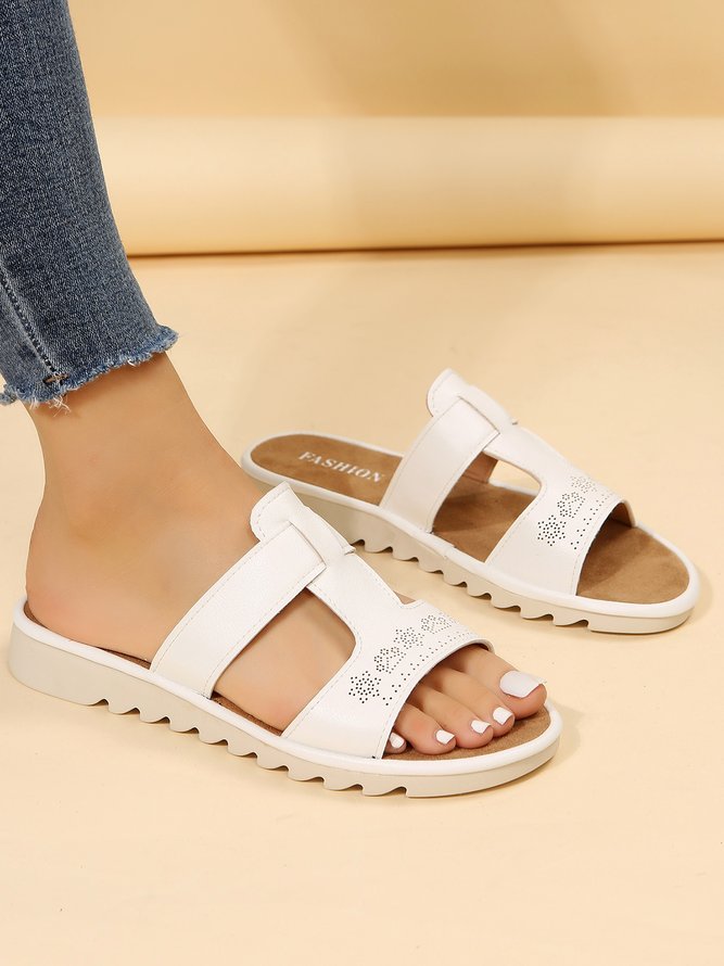 Casual Plain Non-Slip Slide Sandals