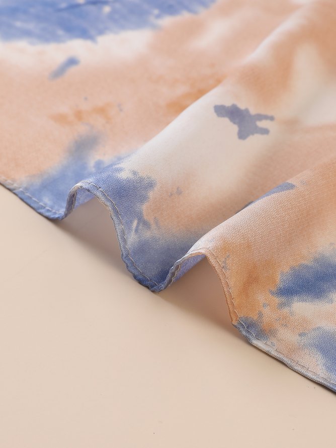 Casual Ombre Tie Dye Scarves Daily Vacation Women Accessories