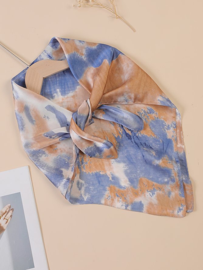 Casual Ombre Tie Dye Scarves Daily Vacation Women Accessories
