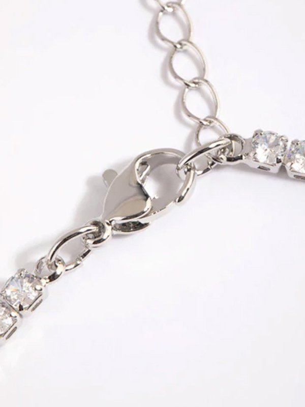 Elegant Full Diamond Necklace Choker Anniversary Wedding Party Women Jewelry