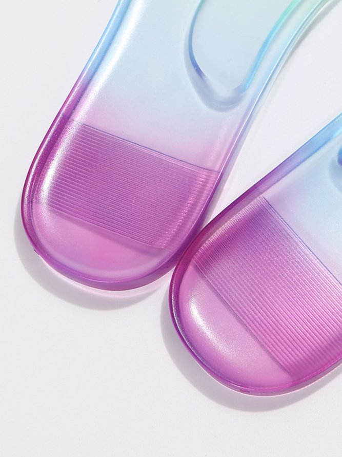 Casual Waterproof Ombre Single Band Slides