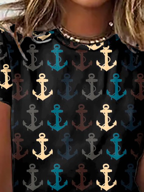 Loose Casual Anchor T-Shirt