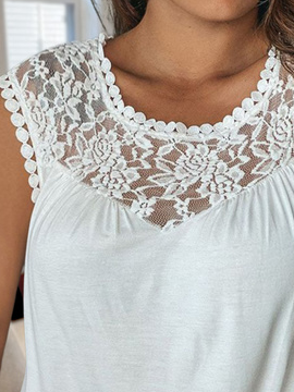 Plus Size Elegant Crew Neck Loose Jersey Tank Top