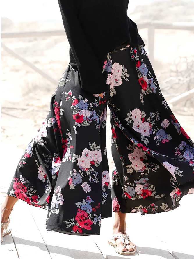 Casual Floral Pants