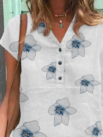 Buckle Casual Shirt Collar Blouse