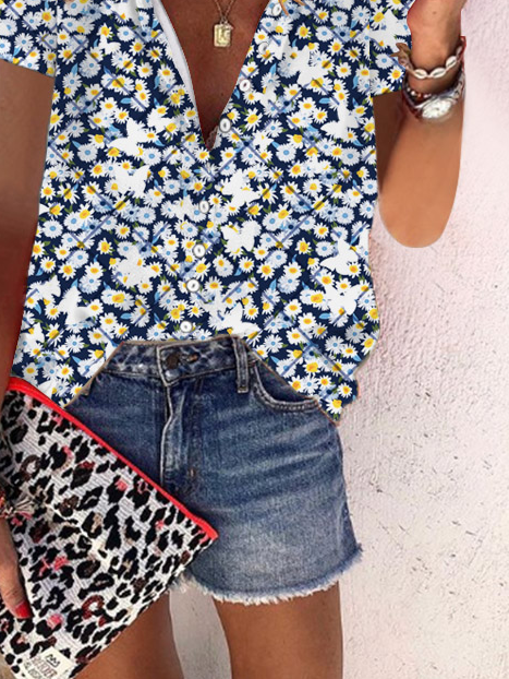 Casual Loose Floral Blouse