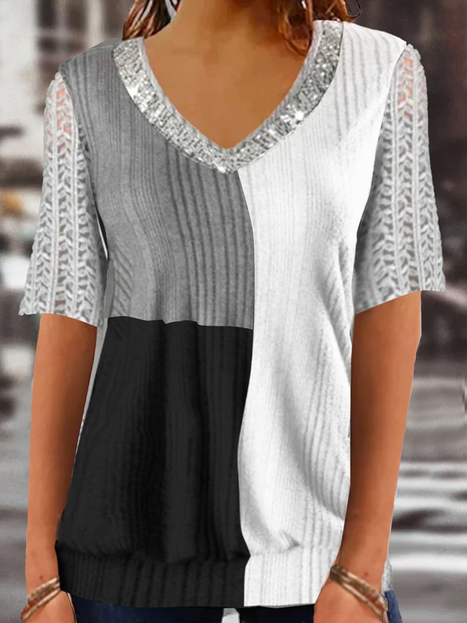 Casual Loose Split Joint Shirt