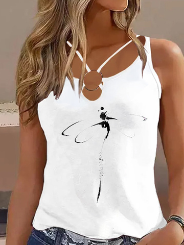 Jersey Casual Dragonfly Tank Top