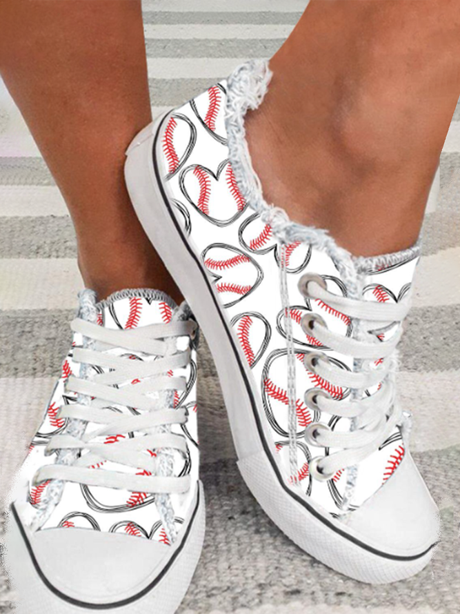 White Heart Tennis Canvas