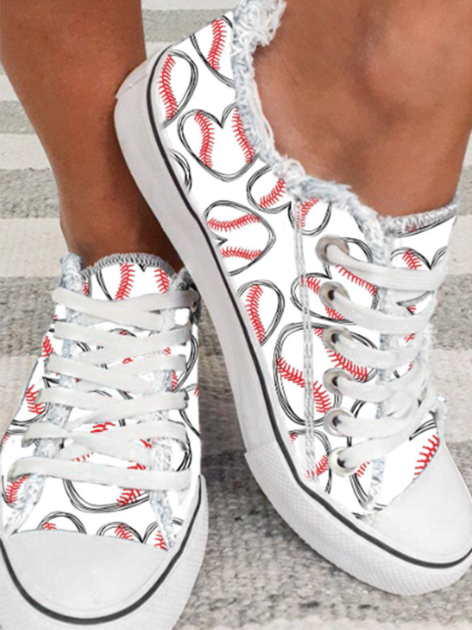 White Heart Tennis Canvas