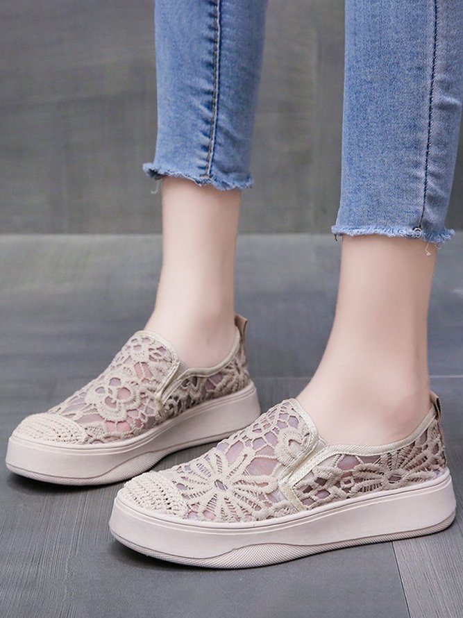 Lace Vacation Deep Mouth Single Shoe