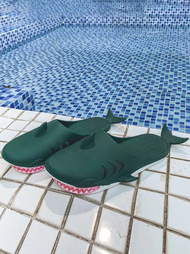 Cartoon Shark Beach Waterproof Slippers