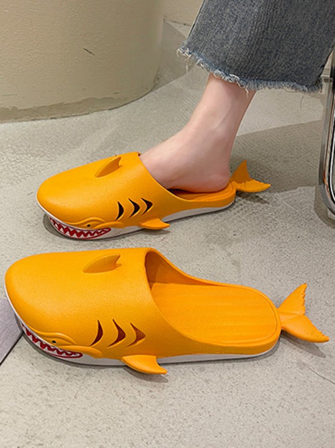 Cartoon Shark Beach Waterproof Slippers
