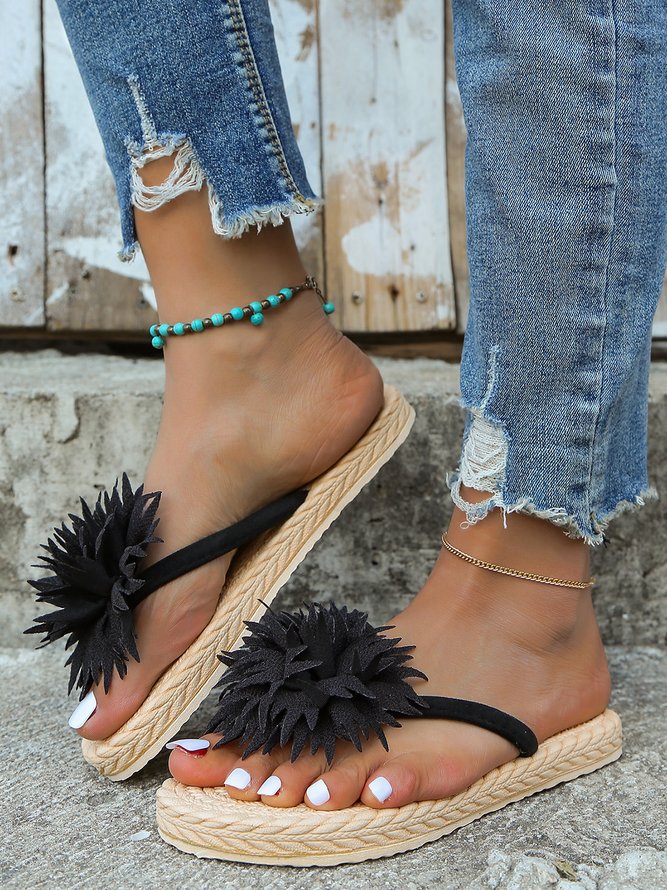 Vacation Appliques Decor Beach Flip-Flops