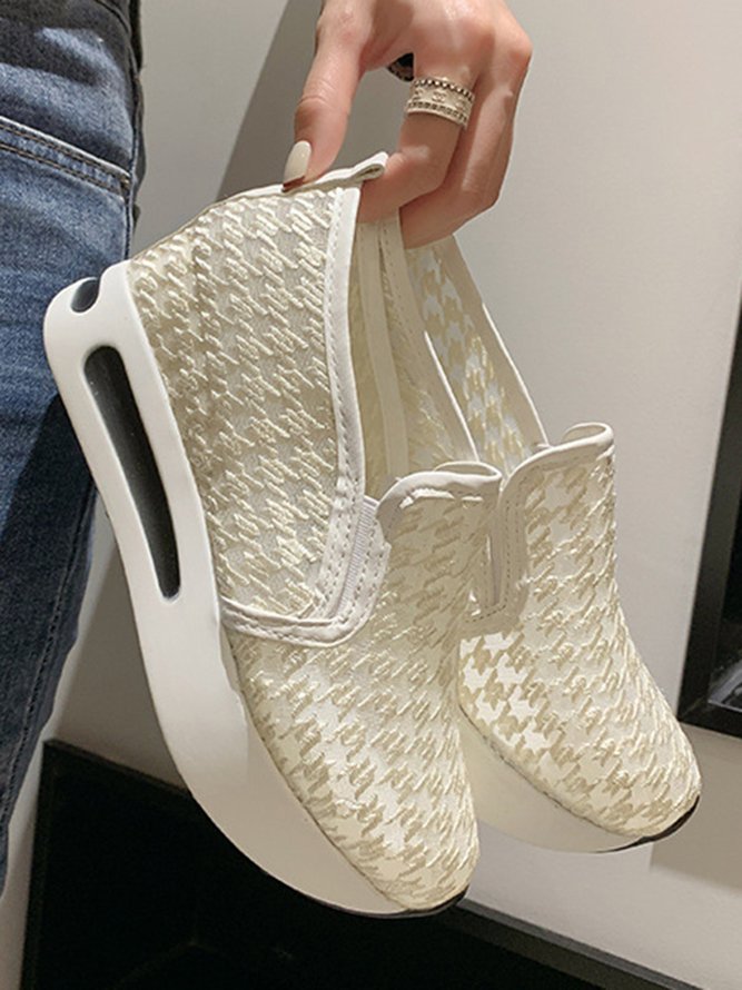 Lace Mesh Breathable Platform Sneakers