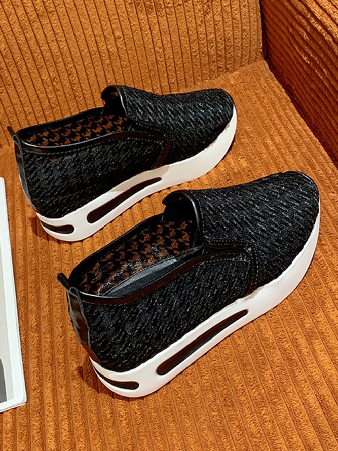 Lace Mesh Breathable Platform Sneakers