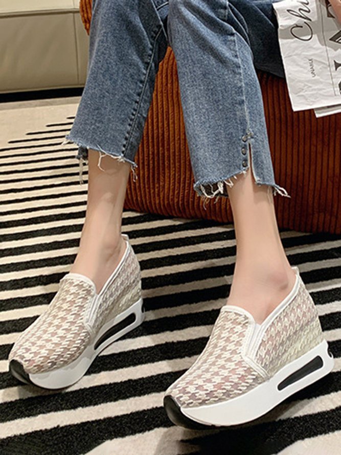 Lace Mesh Breathable Platform Sneakers