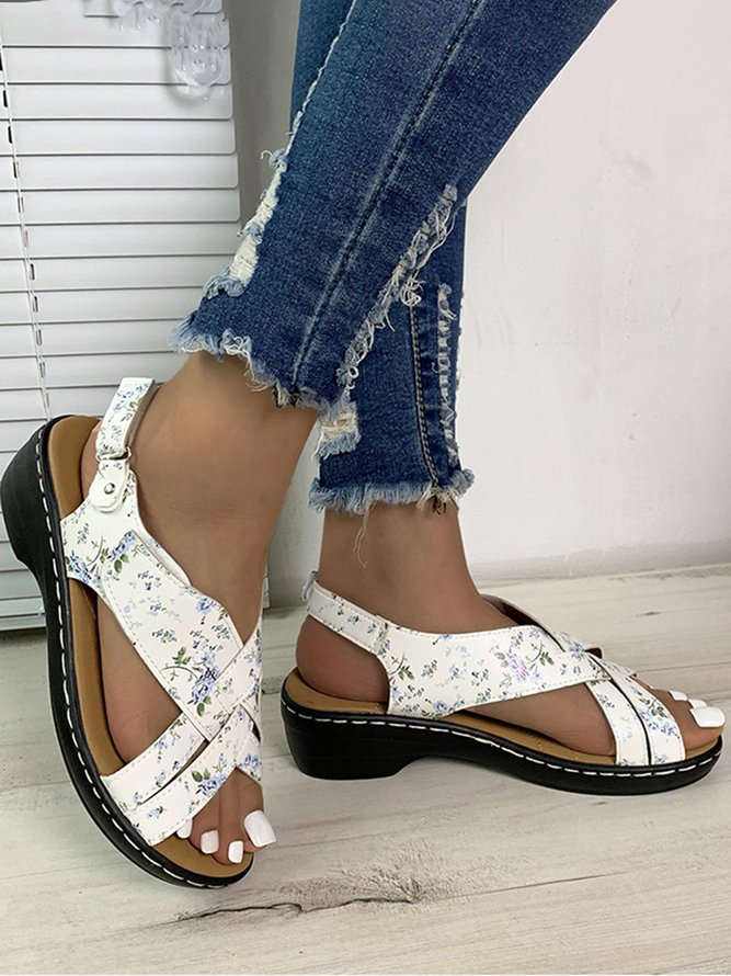 Comfort Soft Sole Vintage Strap Sandals