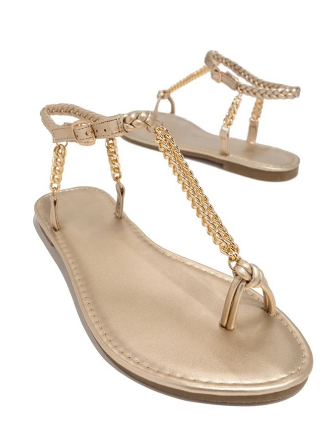 Trendy Chain Flip Sandals