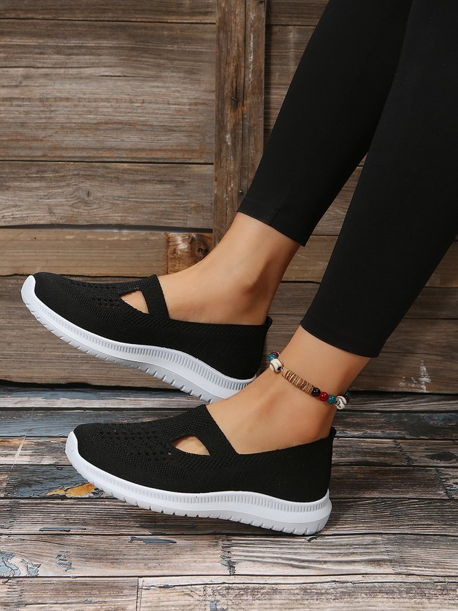 Breathable Hollow out Mesh Fabric Slip On Sneakers