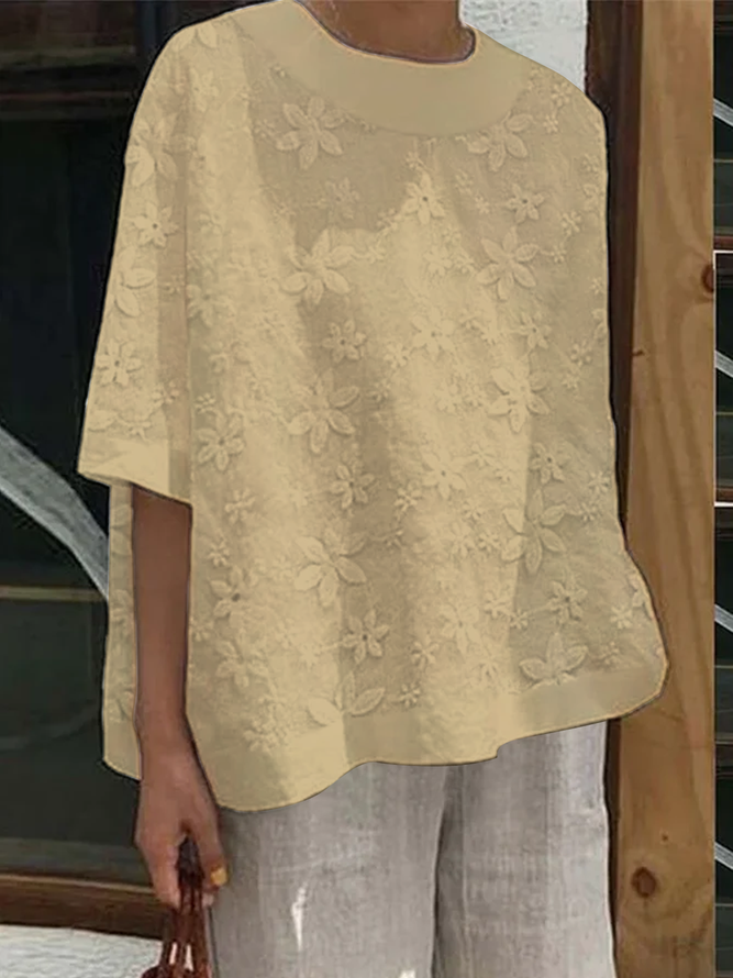 Lace Casual Loose Comfort Top