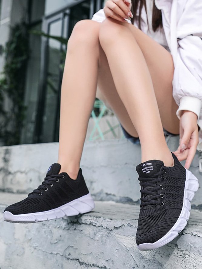 Breathable Flyknit Casual Running Shoes