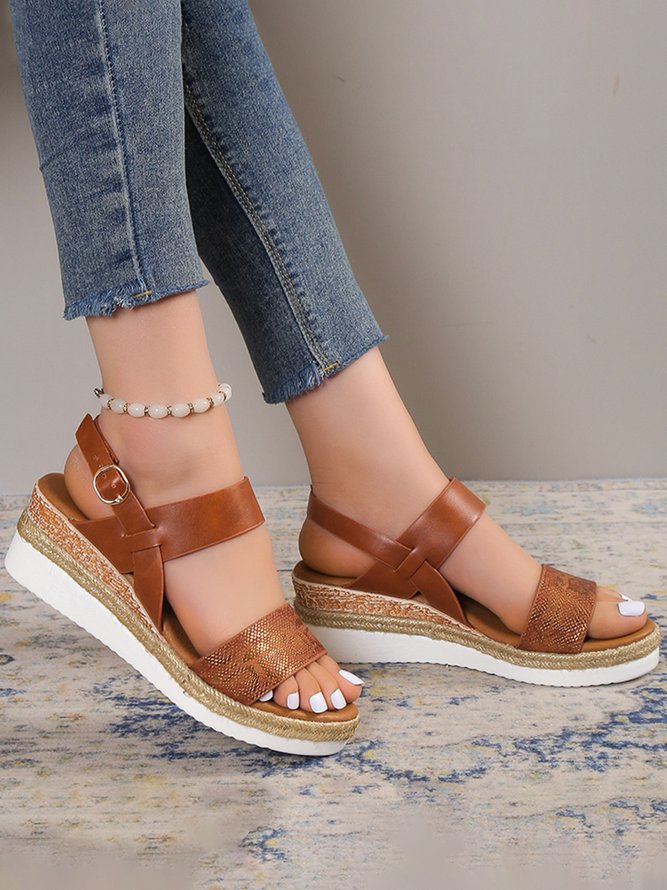 Holiday Snake Wedge Sandals