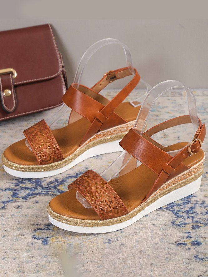 Holiday Snake Wedge Sandals